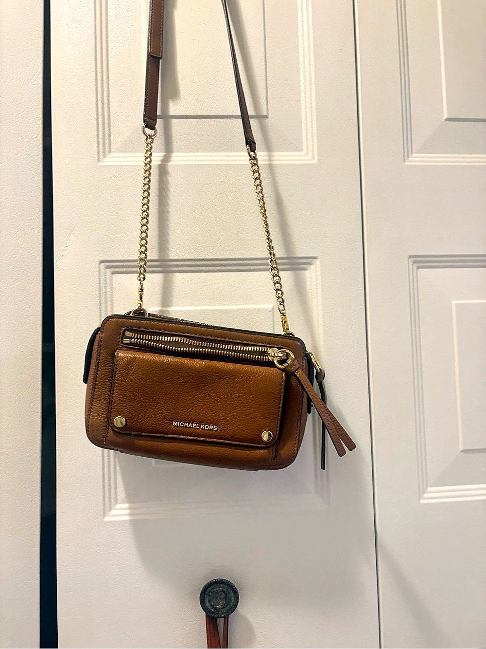 Michael Kors Bryant Medium Double Zip Chain Camera Crossbody Bag